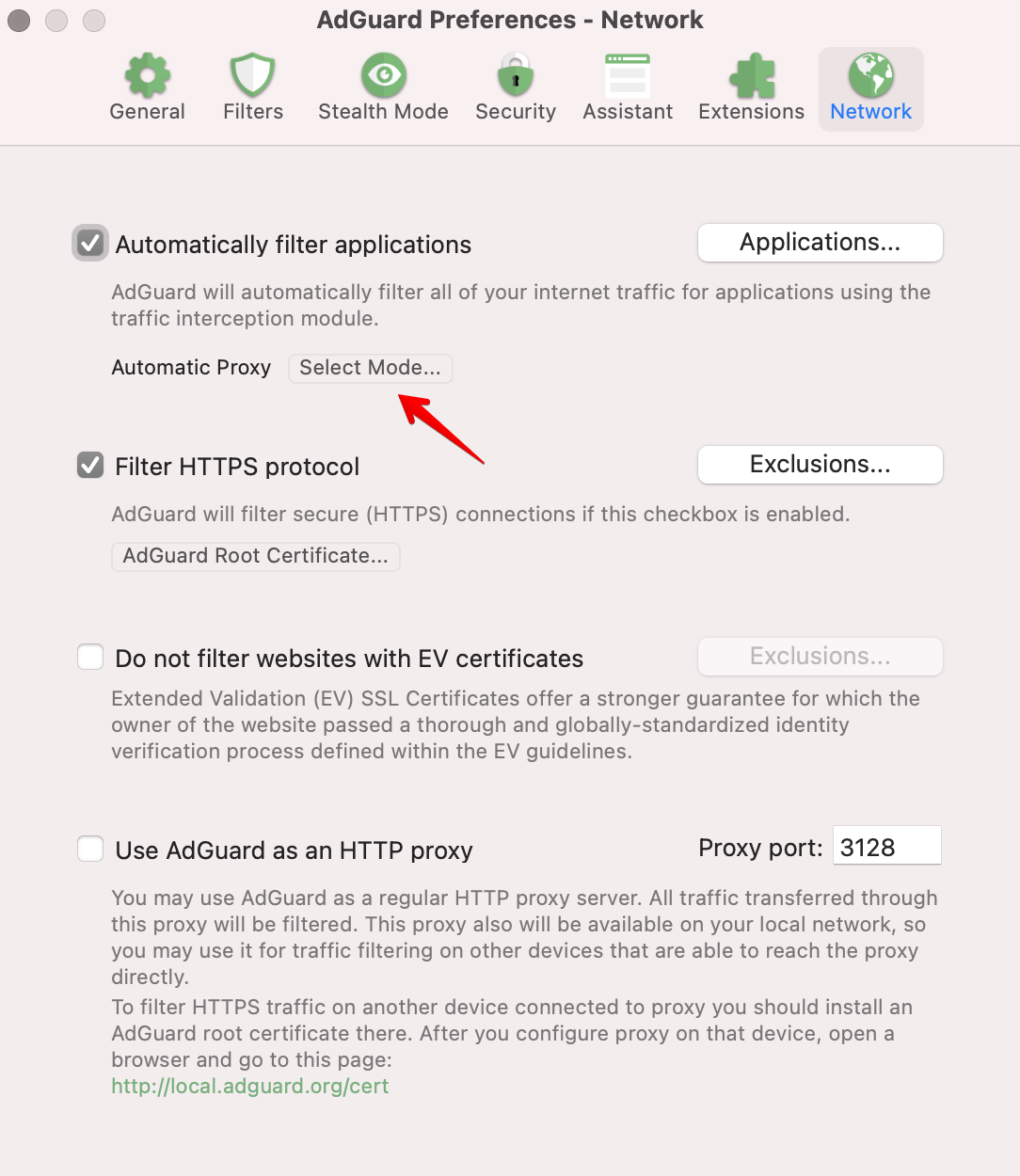 adguard proxy macos